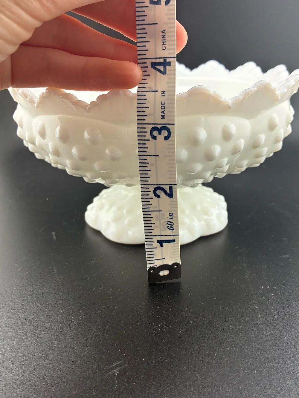 Fenton White Hobnail‎ Milk Glass candle holder